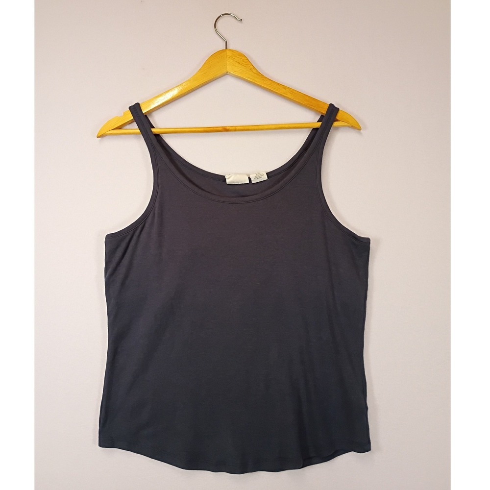 Minimalist C&C California Womens Large Charcoal Gray Pima Cotton Modal Tank Top